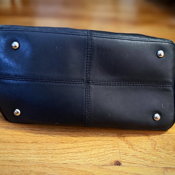 Tignanello Black Leather Satchel - Picture 3 of 9